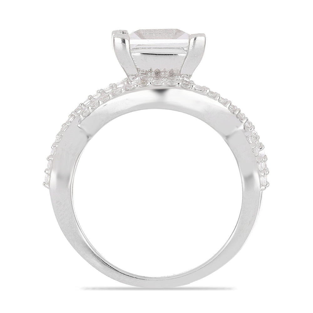 Silberring mit Kalgoorlie Petalit und weißem Topas