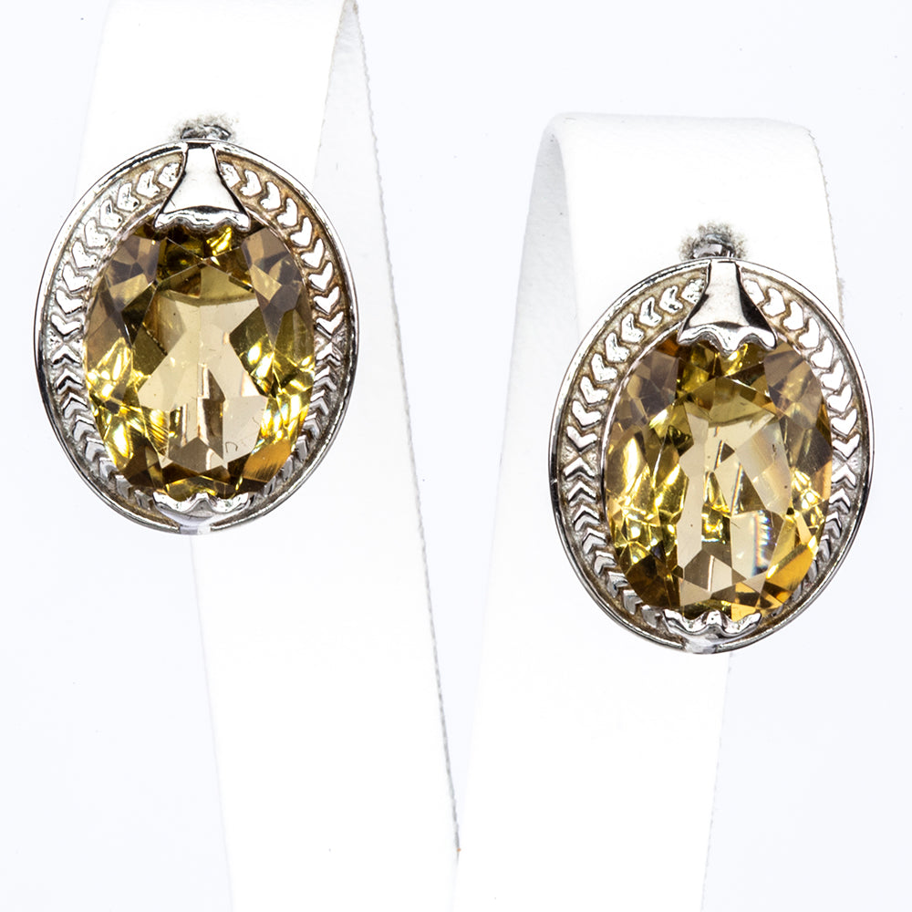 Silberohrringe mit bolivianischem Quarz 3 