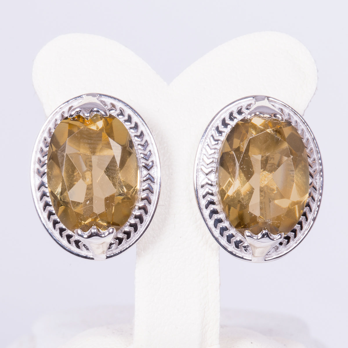 Silberohrringe mit bolivianischem Quarz