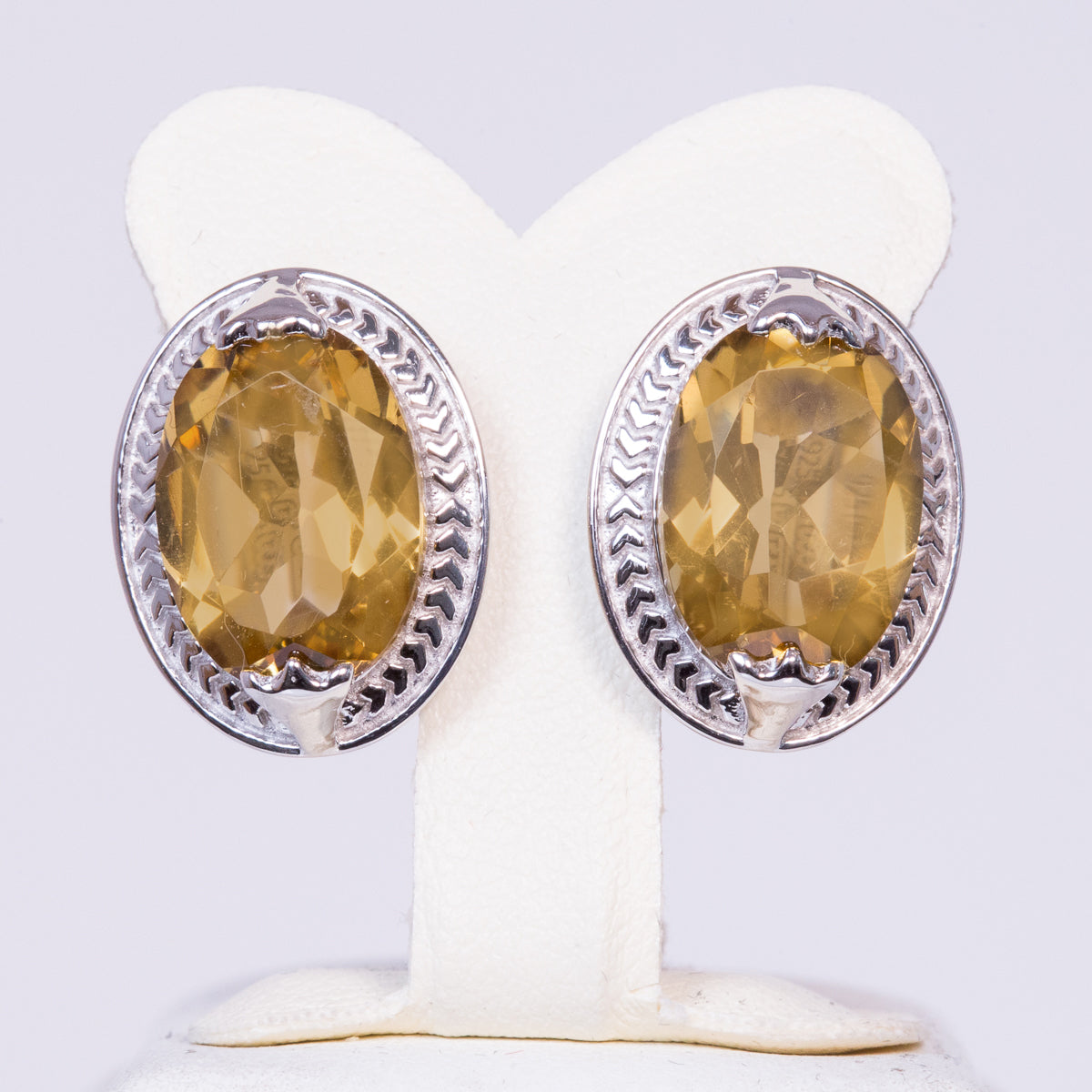 Silberohrringe mit bolivianischem Quarz