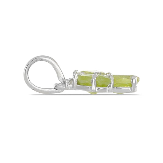 Silberanhänger mit Ambilobe Sphene und weißem Topas