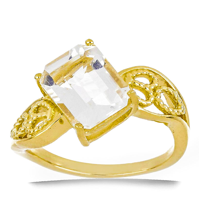Goldplattierter Silberring mit Kalgoorlie Petalit 2 