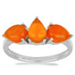 Silberring mit amerikanischem orangefarbenem Feueropal