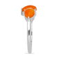 Silberring mit amerikanischem orangefarbenem Feueropal