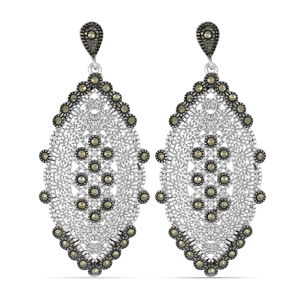 Silberohrringe mit österreichischem Markasit