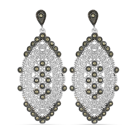 Silberohrringe mit österreichischem Markasit