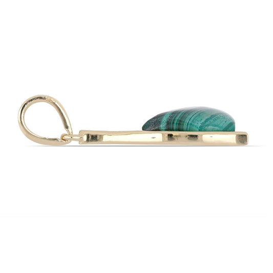 Goldplattierter Silberanhänger mit Wales Malachit