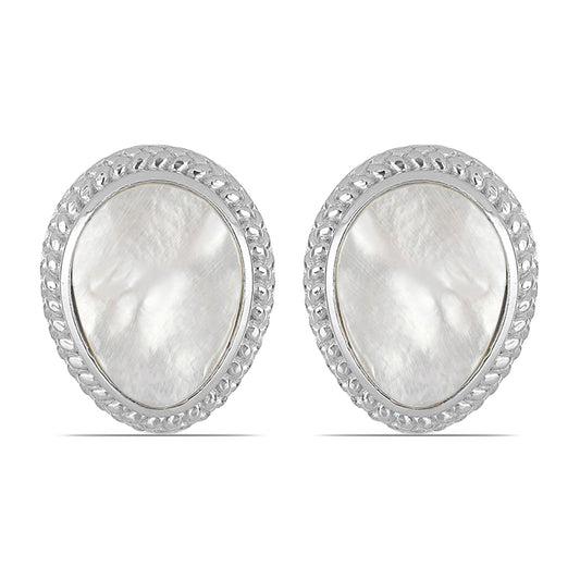 Silberohrringe mit Perlmutt
