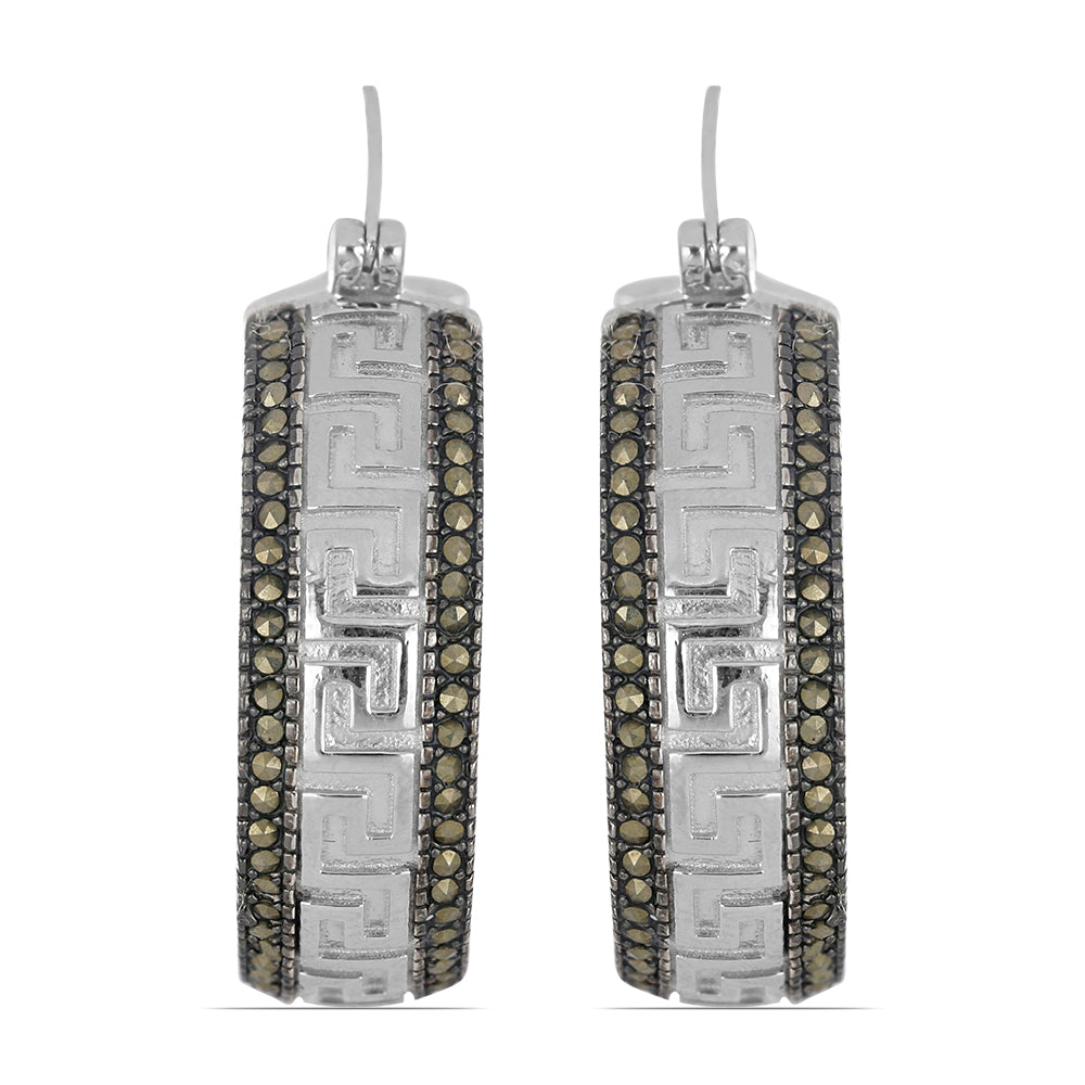 Silberohrringe mit österreichischem Markasit