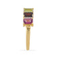 Goldplattierter Silberring mit Amethyst aus Vera Cruz und Zitrin aus dem Ural