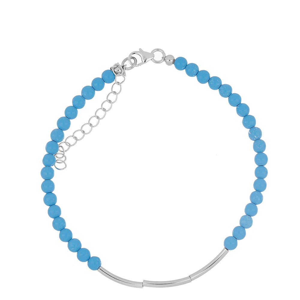 Silberarmband mit Dornröschen Türkis aus 1 