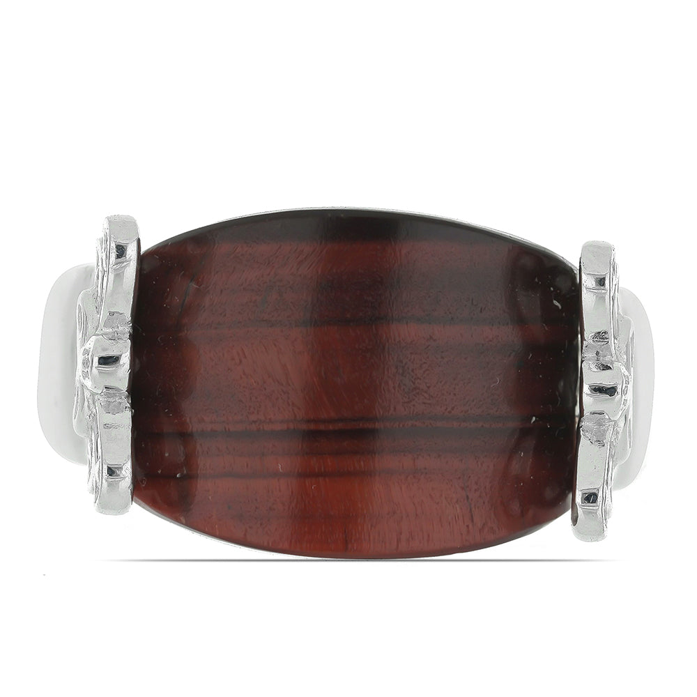 Silberring mit rotem Tigerauge aus Mount Brockman 1 
