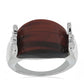 Silberring mit rotem Tigerauge aus Mount Brockman