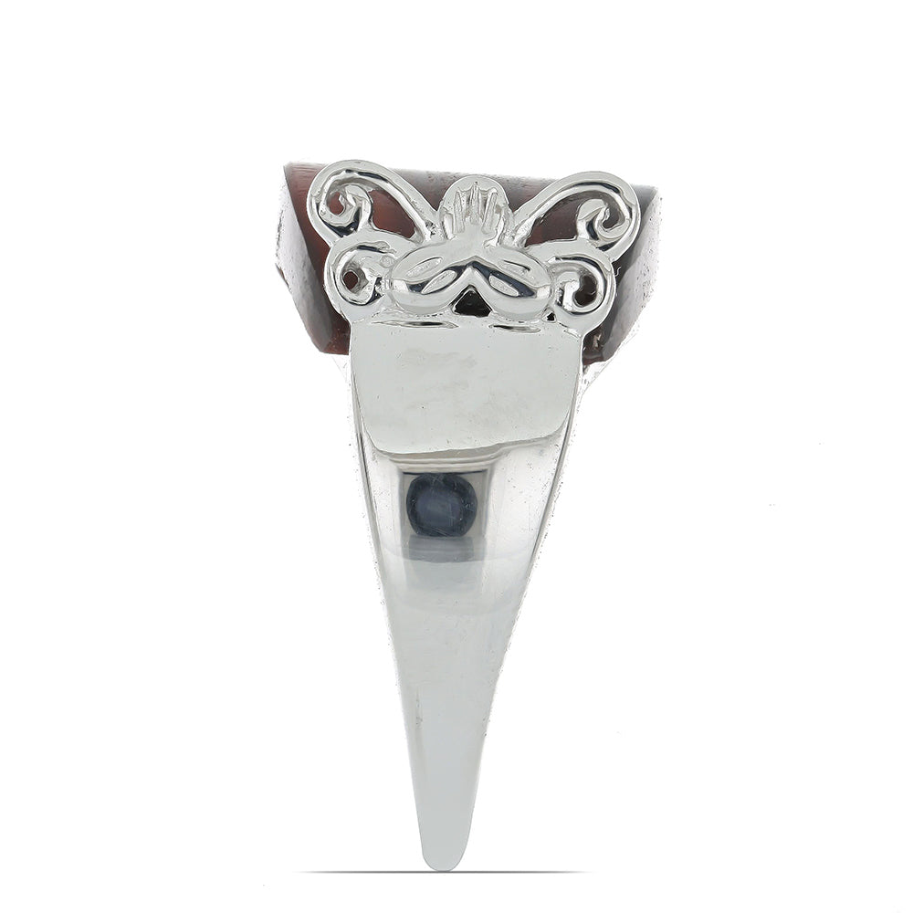 Silberring mit rotem Tigerauge aus Mount Brockman 4 