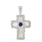 Silberanhänger mit Perlmutt und Amethyst aus Vera Cruz