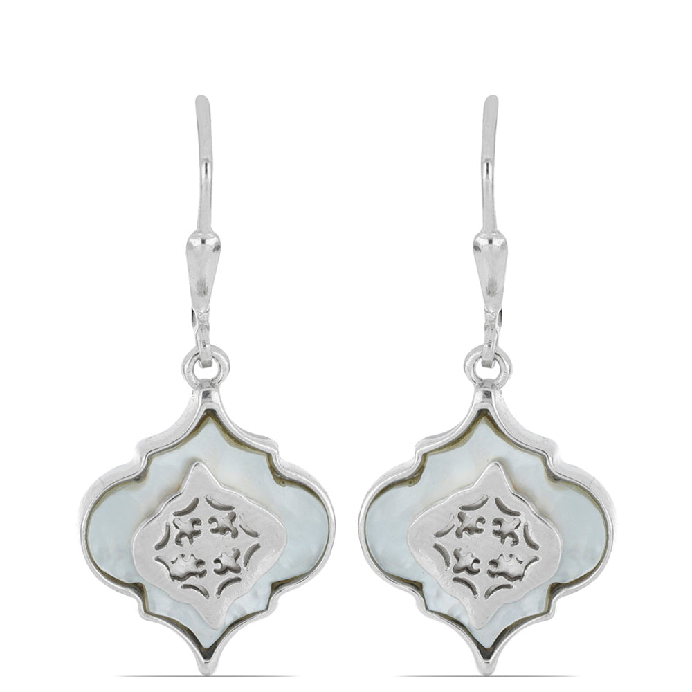 Silberohrringe mit Perlmutt