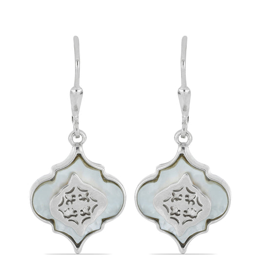 Silberohrringe mit Perlmutt