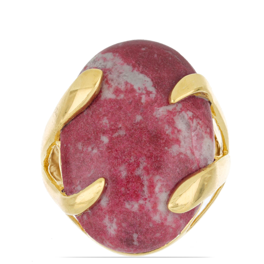 Goldplattierter Silberring mit Thulit 1 