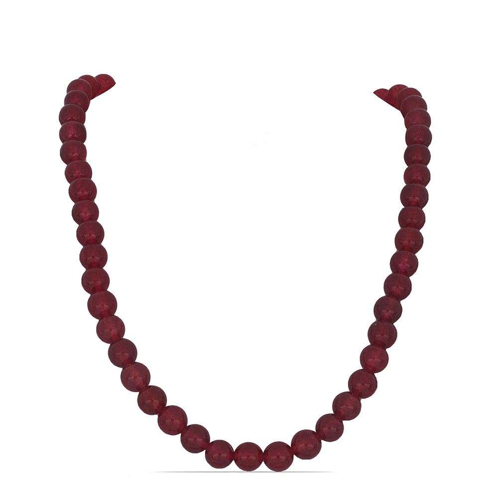 Goldplattierte Silberhalskette mit rotem Quarz