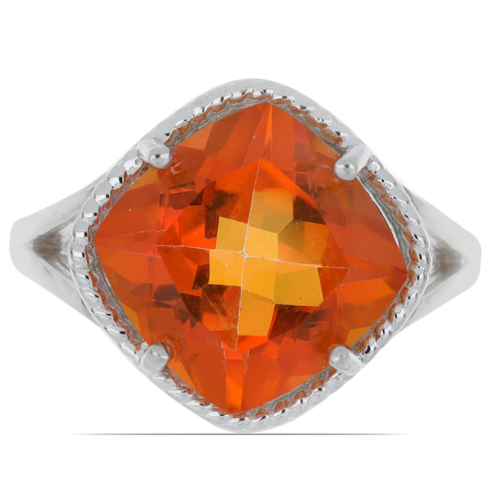 Silberring mit Padparadscha Quarz 1 