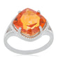 Silberring mit Padparadscha Quarz