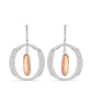 Silberohrringe mit Padparadscha Quarz und weißem Topas