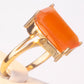 Goldplattierter Silberring mit Karneol