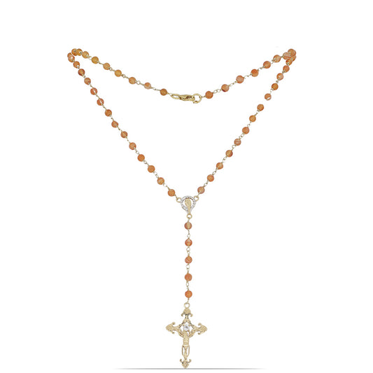 Goldplattierte Silberhalskette mit Karneol