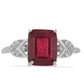 Silberring mit Rubin aus Madagaskar und weißem Topas