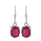 Silberohrringe mit Rubin aus Madagaskar