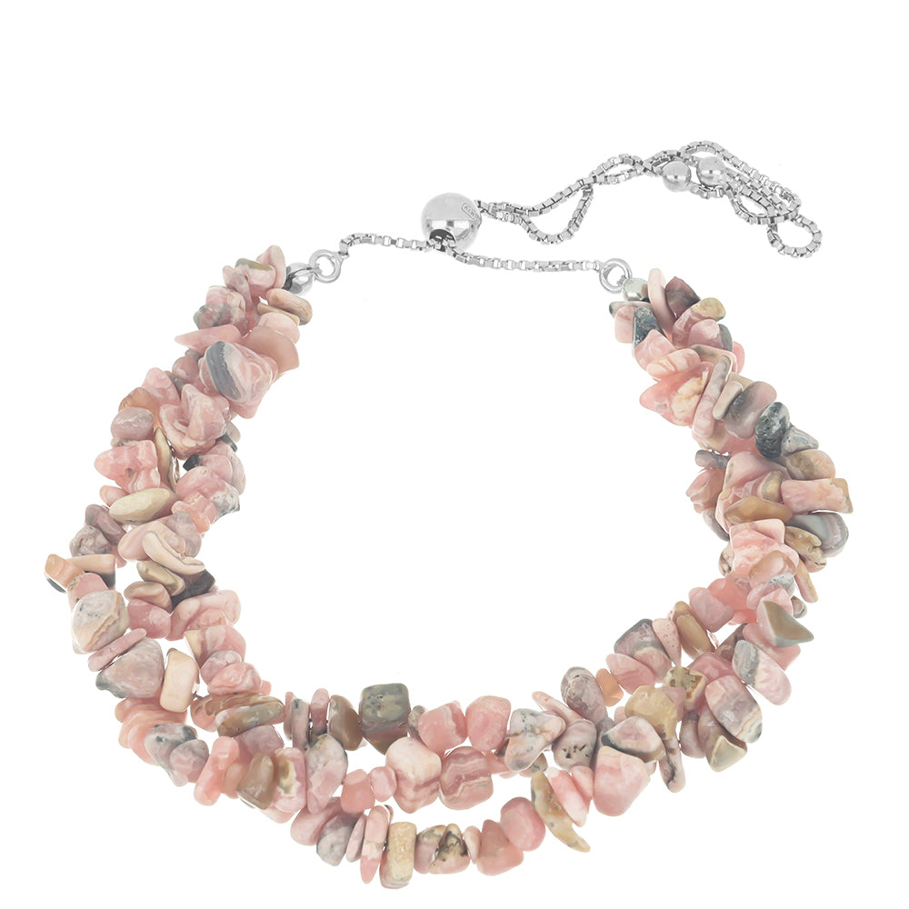 Silberarmband mit Rhodochrosit