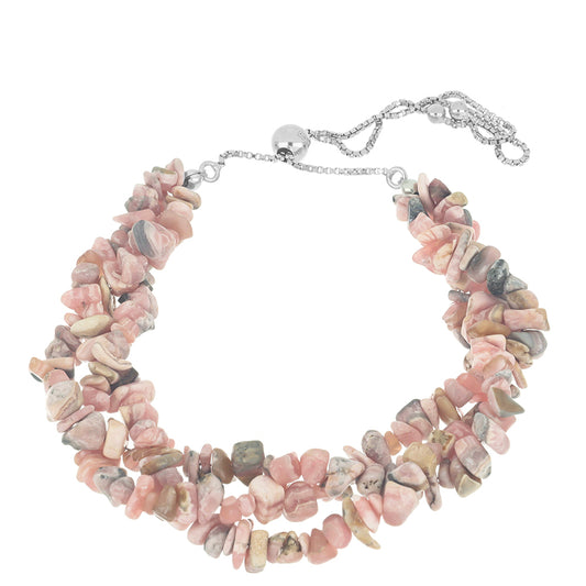 Silberarmband mit Rhodochrosit