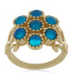 Goldplattierter Silberring mit blauem äthiopischem Opal aus Lega Dembi