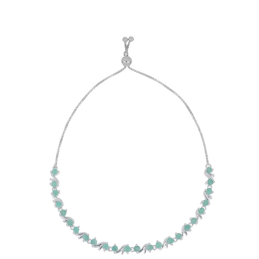 Silberarmband mit brasilianischem Smaragd