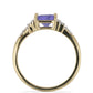 Goldplattierter Silberring mit Tansanit und weißem Topas