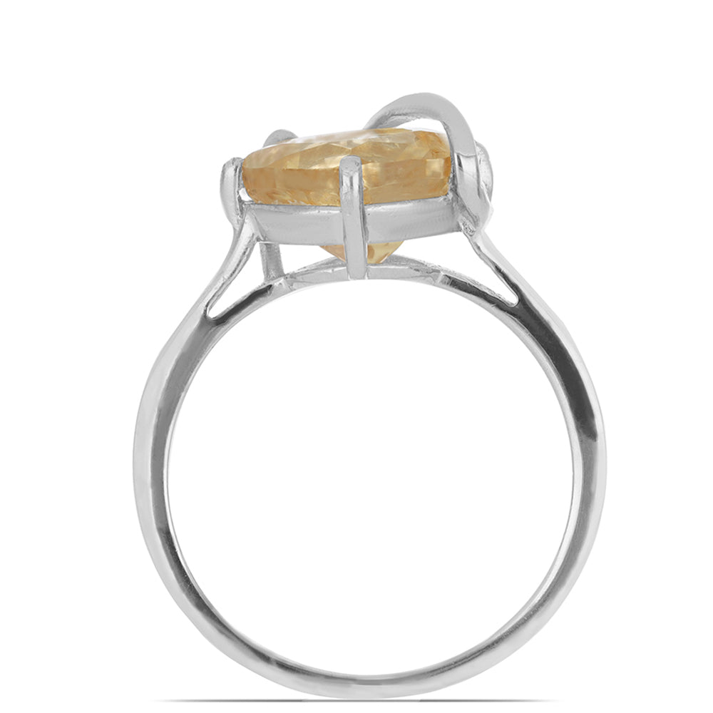 Silberring mit Zitrin aus dem Ural 3 