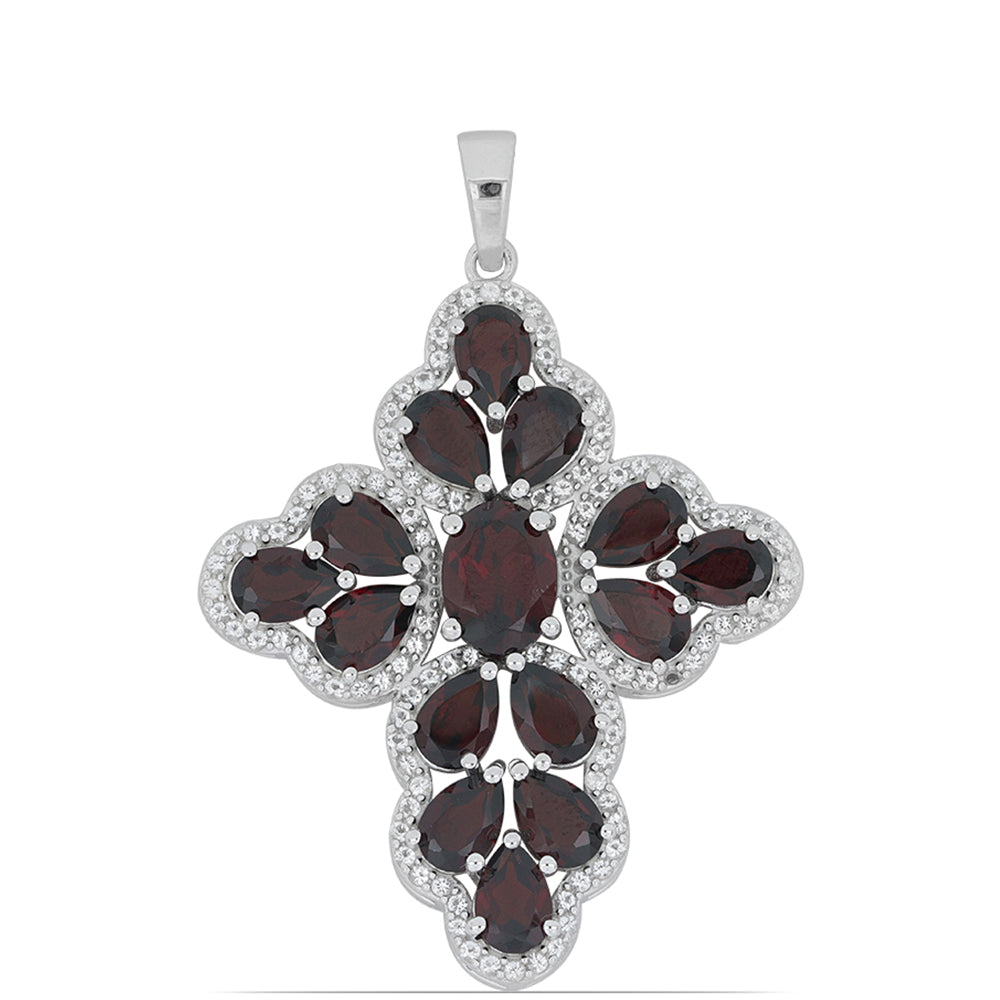 Silberanhänger mit Barton Granat