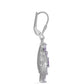 Silberohrringe mit Rose De France Amethyst und weißem Topas