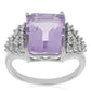 Silberring mit Rose De France Amethyst und weißem Topas