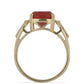 Goldplattierter Silberring mit rotem Quarz aus Spruce Pine