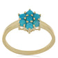 Goldplattierter Silberring mit blauem äthiopischem Opal aus Lega Dembi