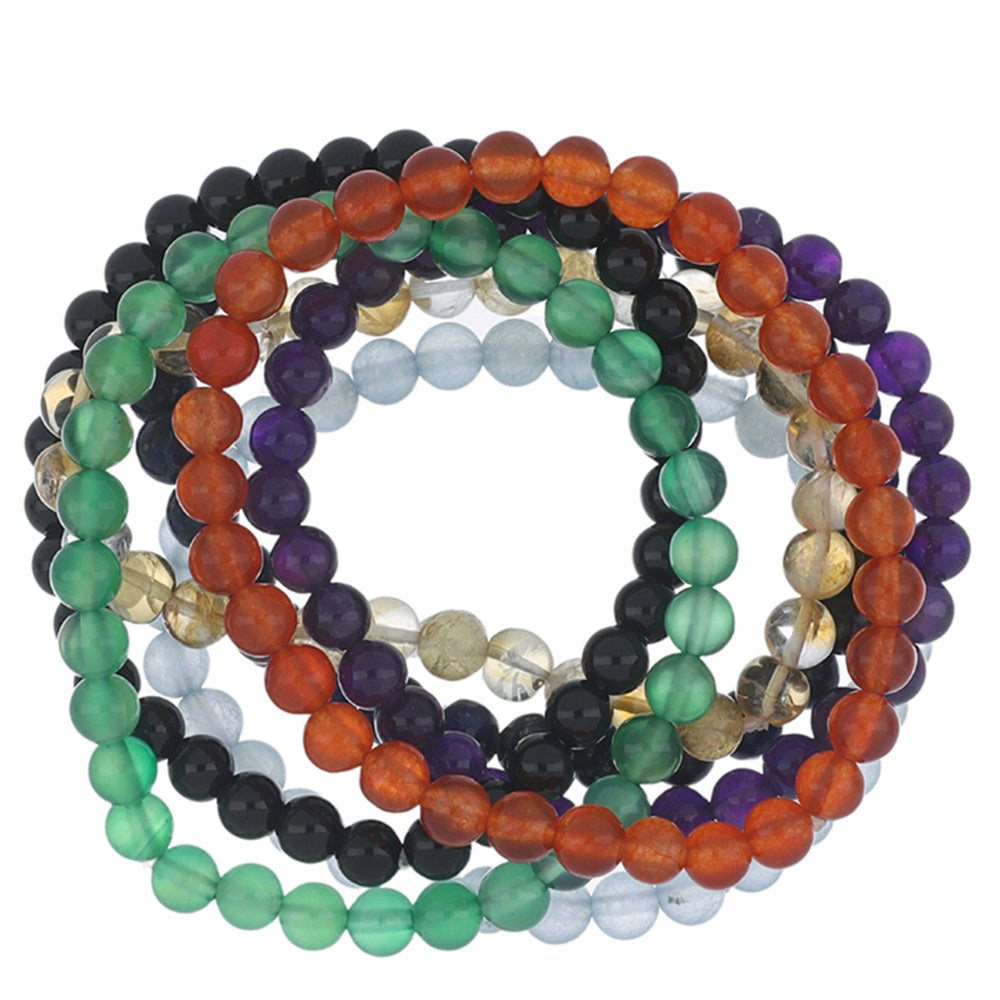 Schmuckgarnitur aus Nugget mit grünem Achat aus Spruce Pine und Quarz