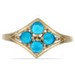 Goldplattierter Silberring mit blauem äthiopischem Opal aus Lega Dembi
