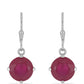 Silberohrringe mit Rubin aus Madagaskar