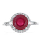 Silberring mit Rubin aus Madagaskar und weißem Topas