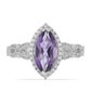 Silberring mit Amethyst aus Vera Cruz und weißem Topas