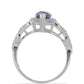 Silberring mit Amethyst aus Vera Cruz und weißem Topas