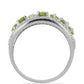 Silberring mit Peridot aus Changbai und weißem Topas