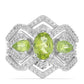 Silberring mit Peridot aus Changbai