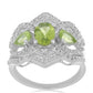 Silberring mit Peridot aus Changbai